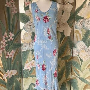 Floral Y2K Blue Floral Dress